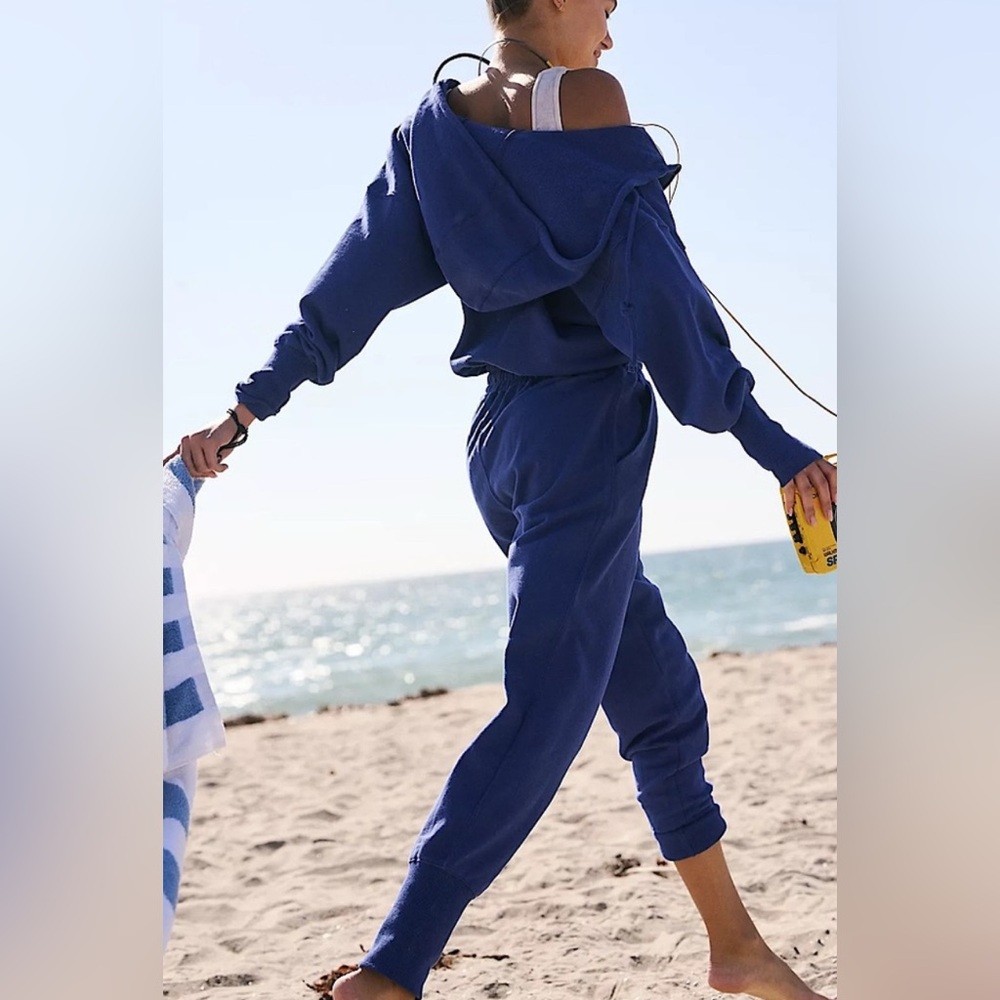 NWT Free People Movement Training Day Jumpsuit - Small - l Blue Indigo - Picture 3 of 11
